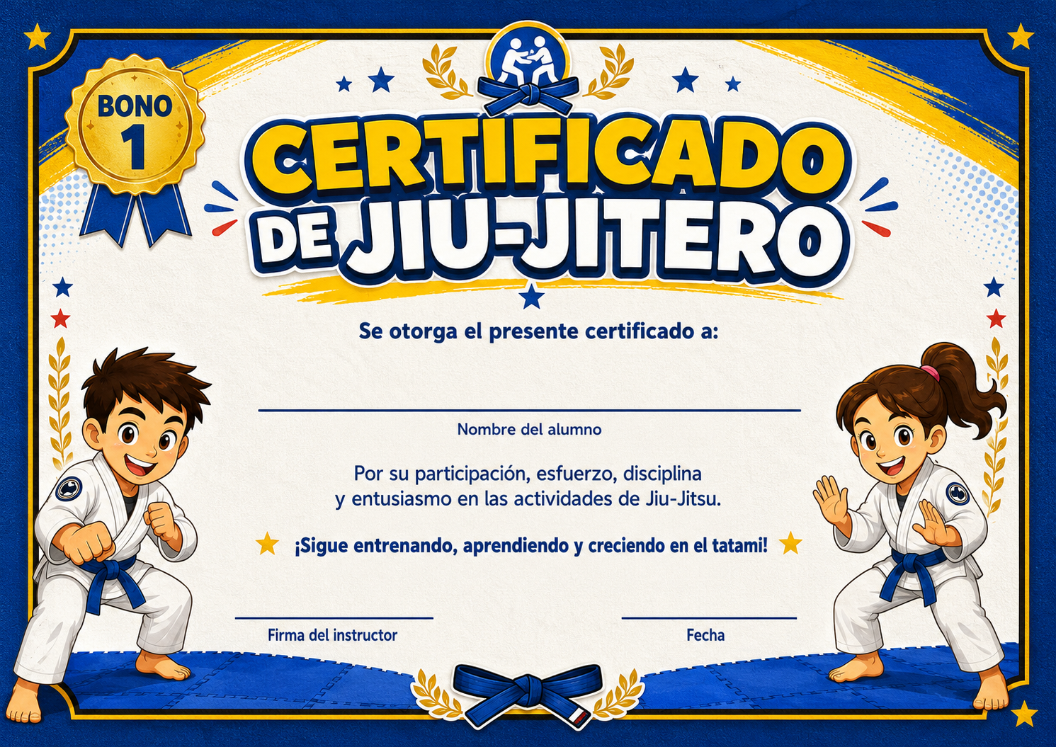 Certificado de Jiu-Jitero